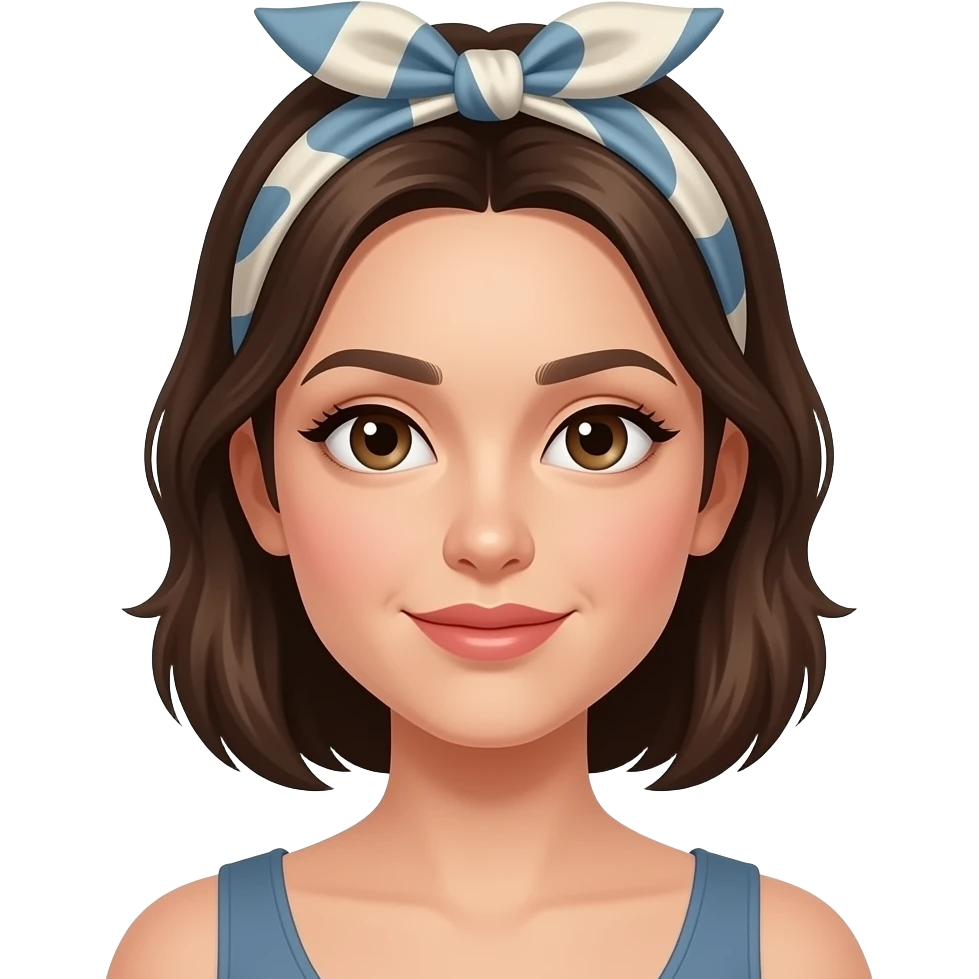 woman with silk scarf on head emoji