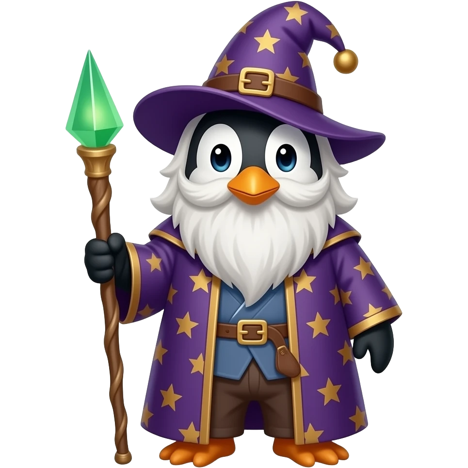 Penguin Wizard emoji