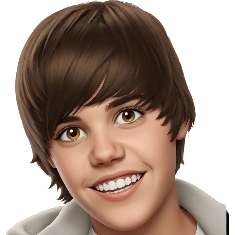 smiling girl portrait on white emoji