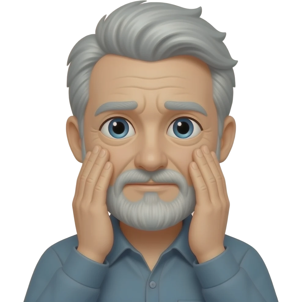 older man gray hair with goatee face palming emoji