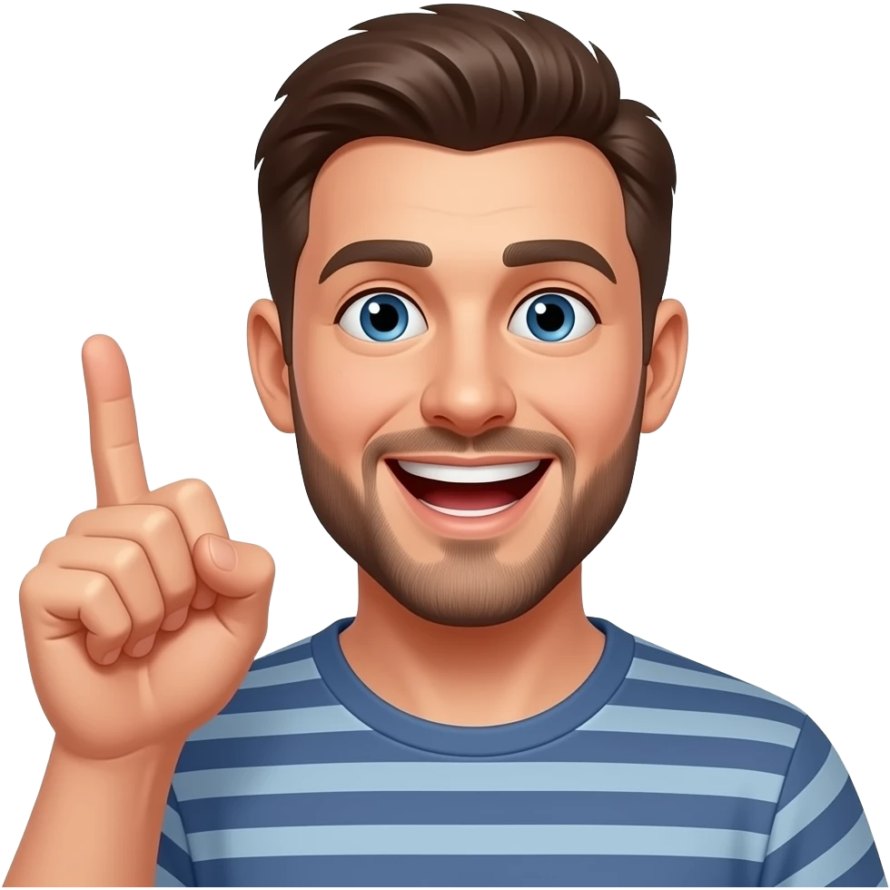 Этот же парень смотрит в камеру, с улыбкой будто что-то кричит, показывает на камеру жест коза emoji