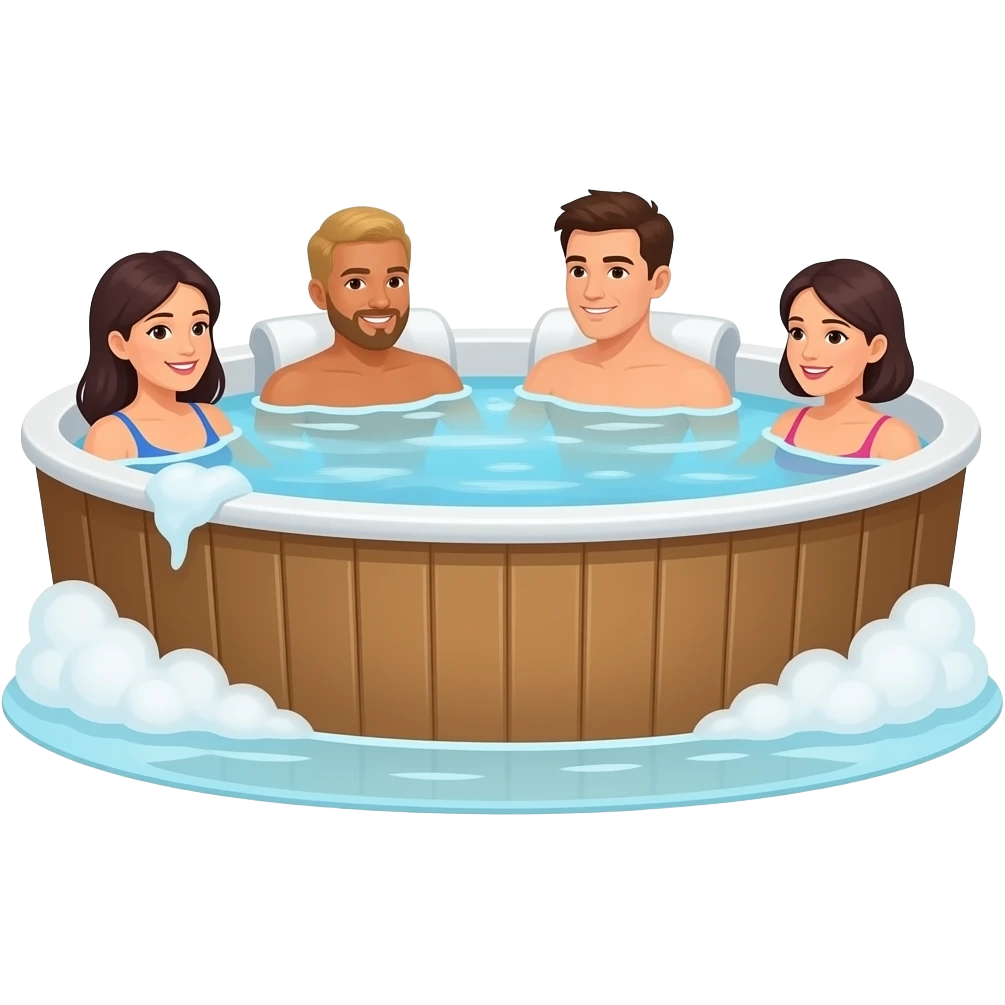 People in hot tub emoji