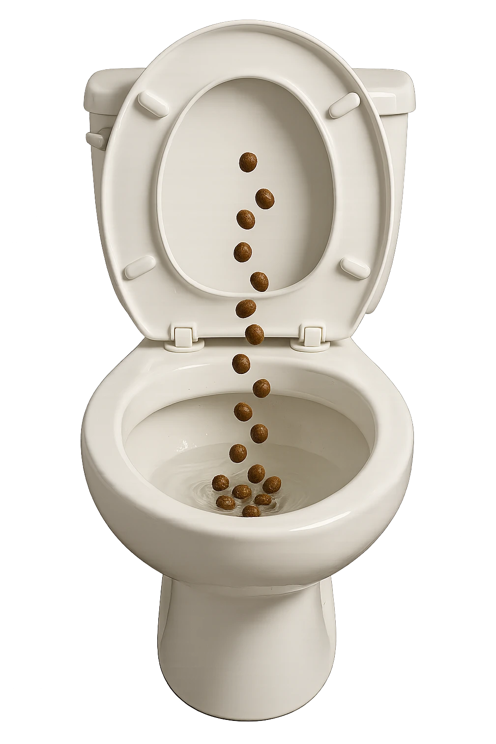 wc realistico con feci a palline che ci cadono dentro, iperrealistico 4k
 emoji