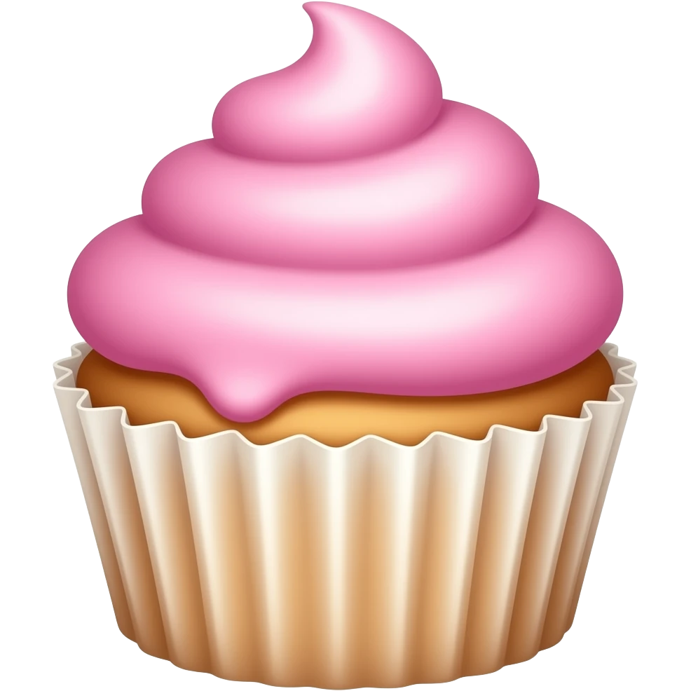 Cupcake with pink icing emoji