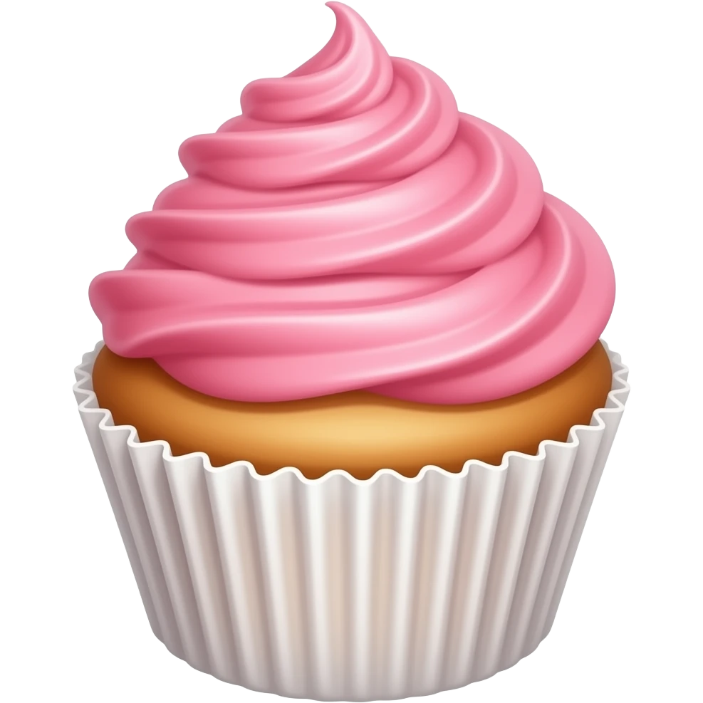Cupcake with pink icing emoji