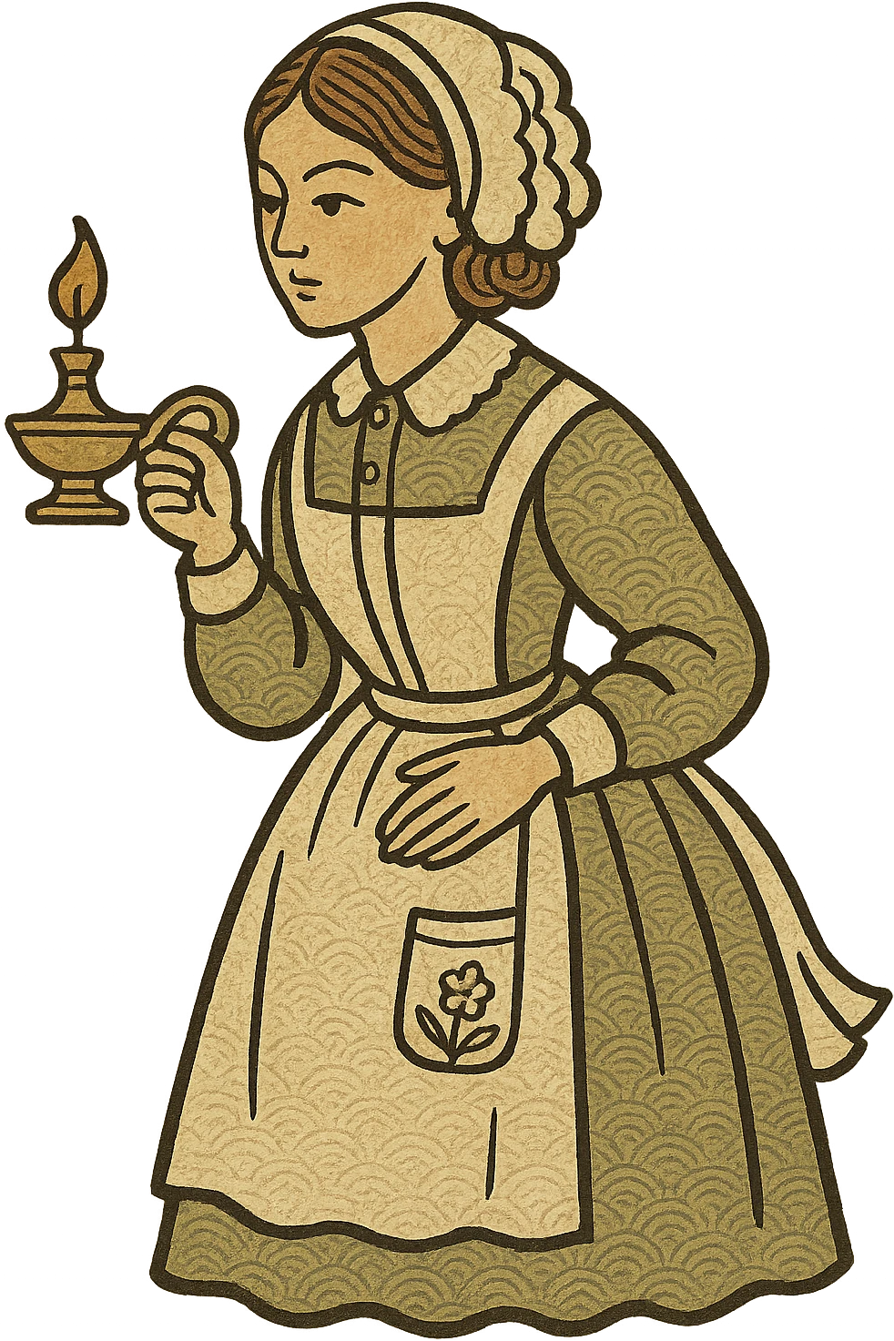 a victorian nurse in a hospital florence nightingale emoji