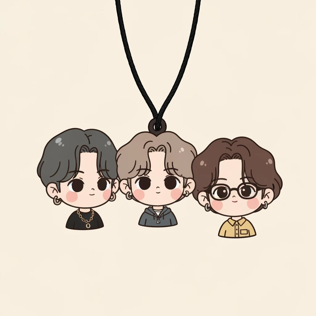 kpop friendship charm, cute, expressive, minimal emoji