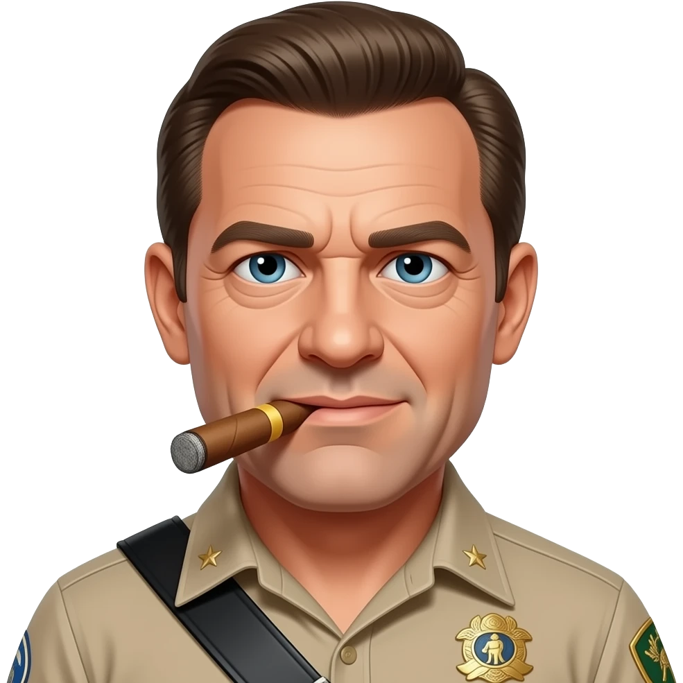 hannibal smith from the a-team with a cigar in his mouth emoji