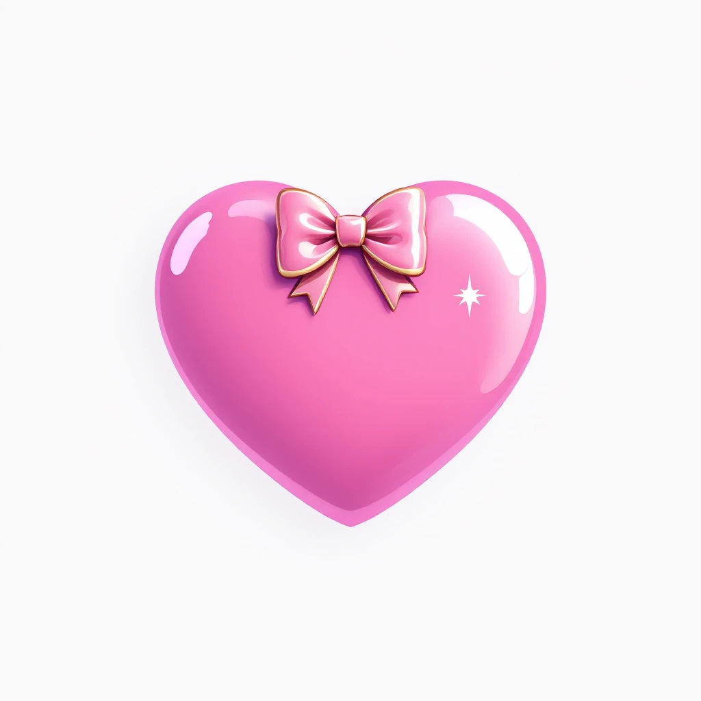 pink heart emoji with a bow emoji