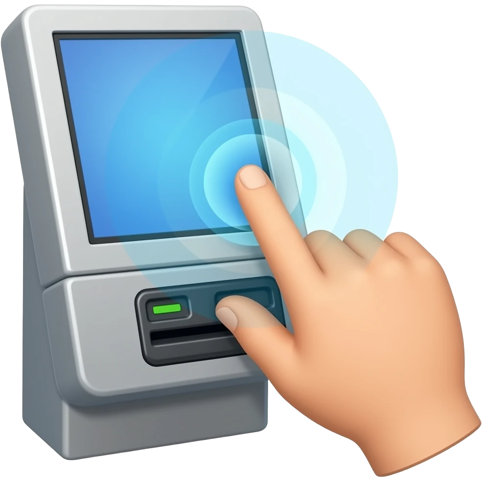 touch kiosk emoji
