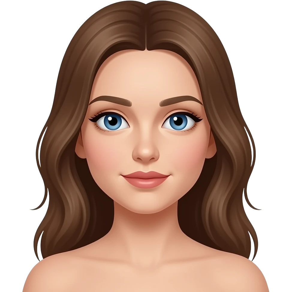 Keep this Emoji but make her naked and her eyes blue emoji