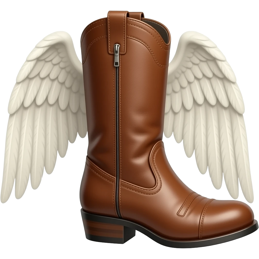 winged leather boot -  no background copy/paste emoji