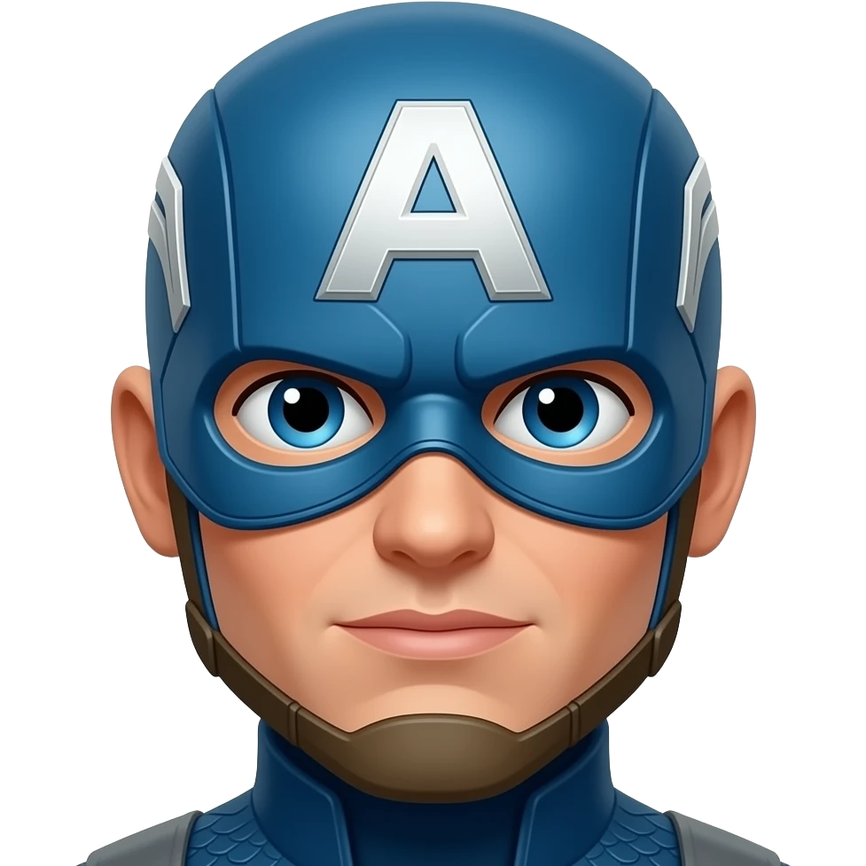 Marvel Captain America face emoji