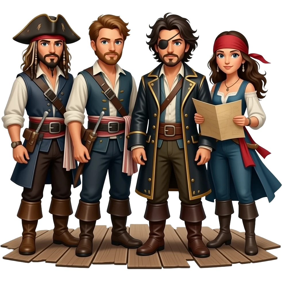 Pirate Thomas & James & Gordon & Emily emoji