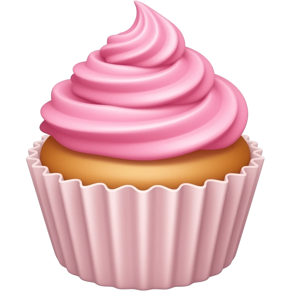Cupcake with pink icing emoji