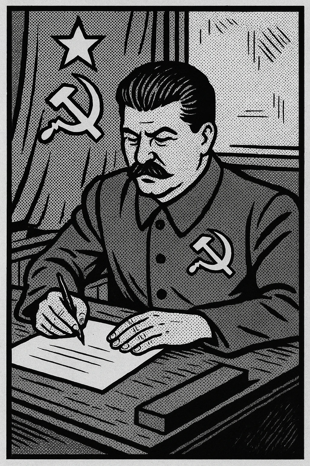 Make this image black and white emoji
