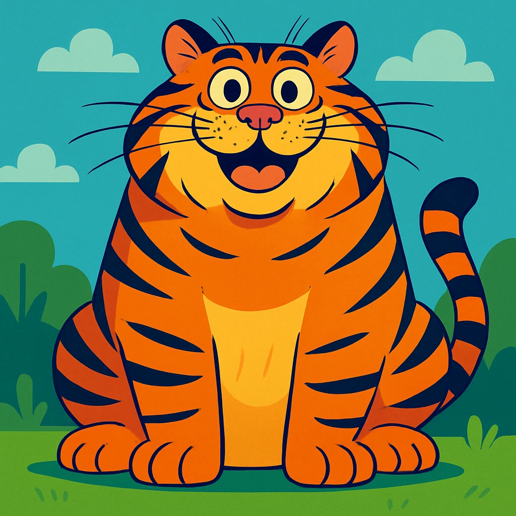 the world's biggest cat, looking proud and massive, with exaggerated features emoji