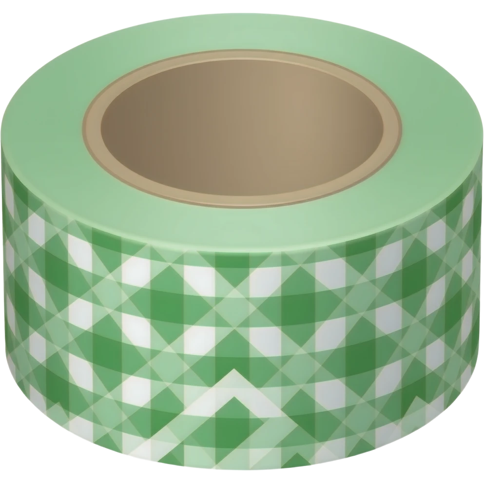 green gingham washi tape emoji