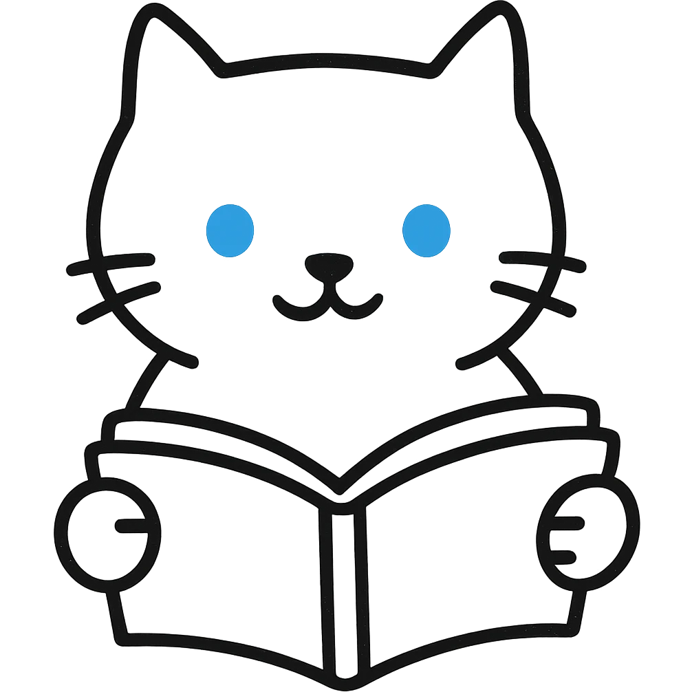Make the cat's eyes bright blue, keep the original style, no background. emoji
