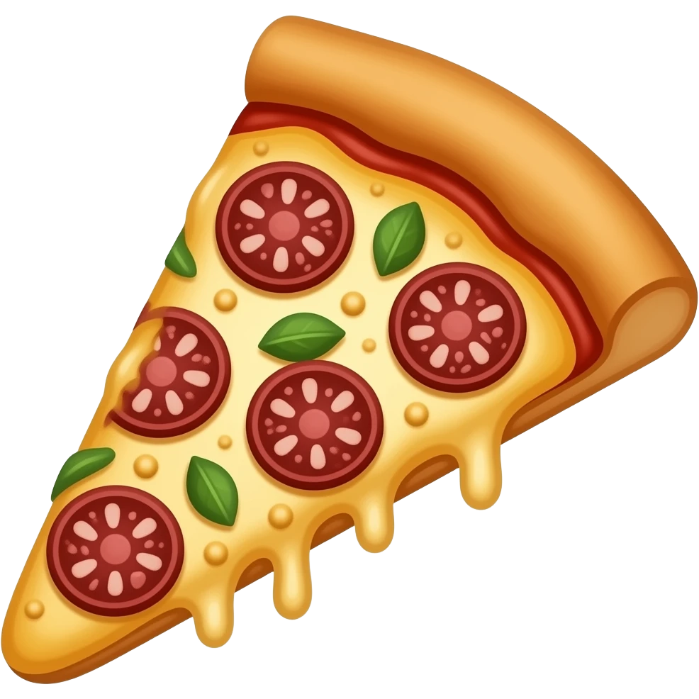 Shaped wolf pizza emoji