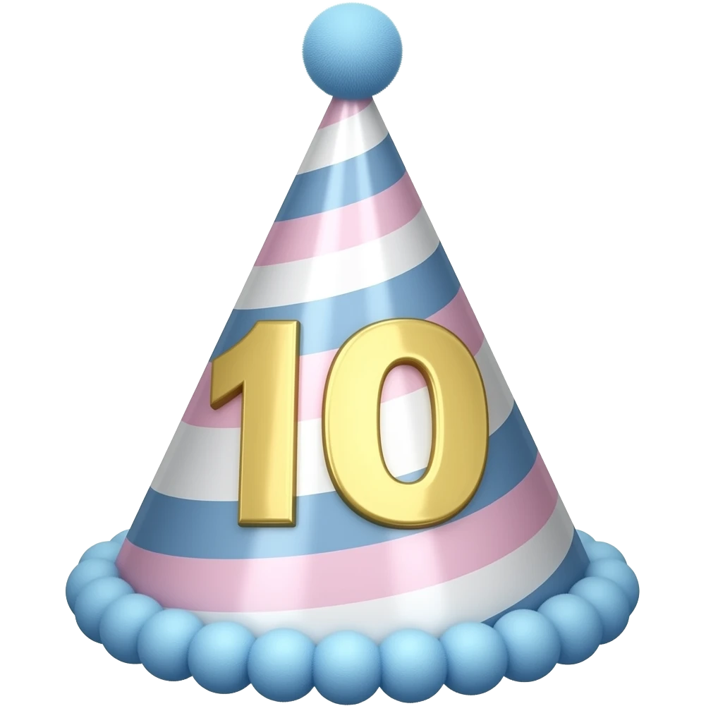 10TH BIRHDAY HAT emoji