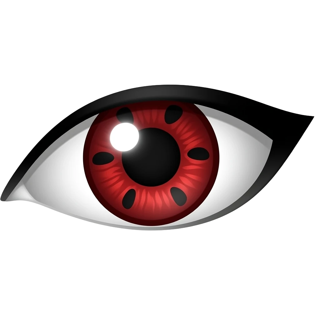 Je voudrais  des emojis juste juste l'œil, du Sharingan, du S. Du Sharingan, du Sharingan, juste le sans le juste, juste le l'œil, l'œil Avec la couleur et les tomoe de sasuke. emoji