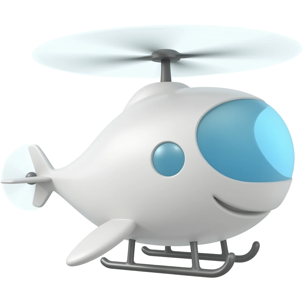 White whale-helicopter-plane emoji