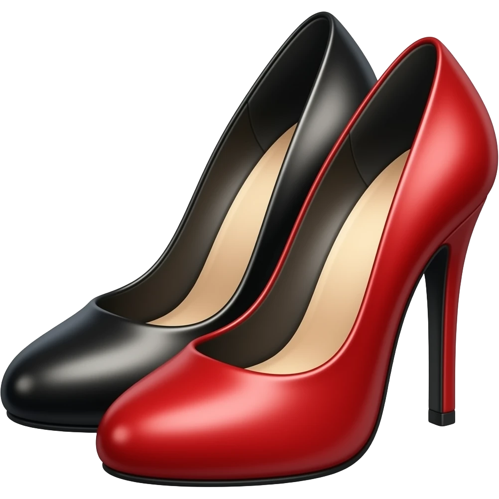 Tacones rojos y negros emoji