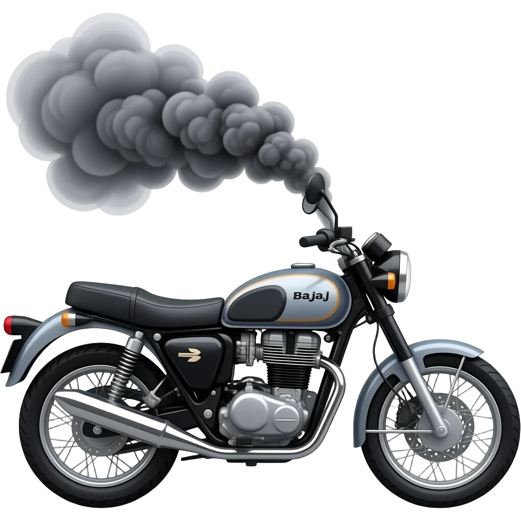 Bullet bike making smoke emoji