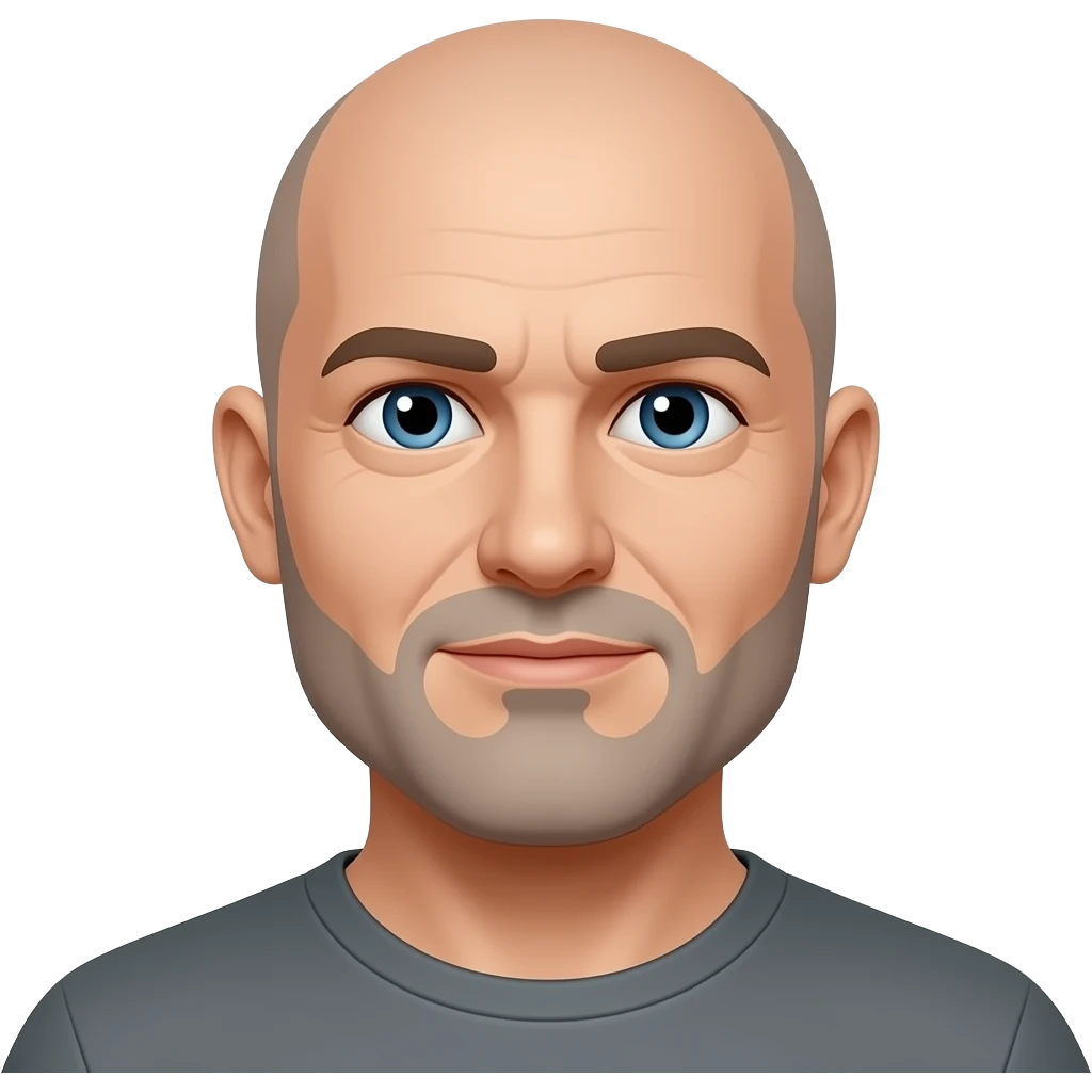 Bald man with Grey goatee emoji