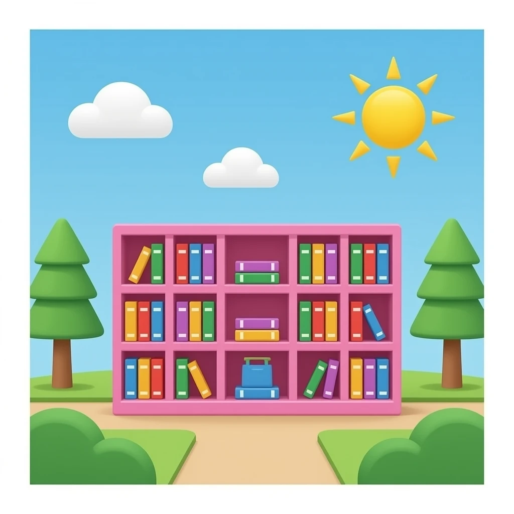 pink library emoji