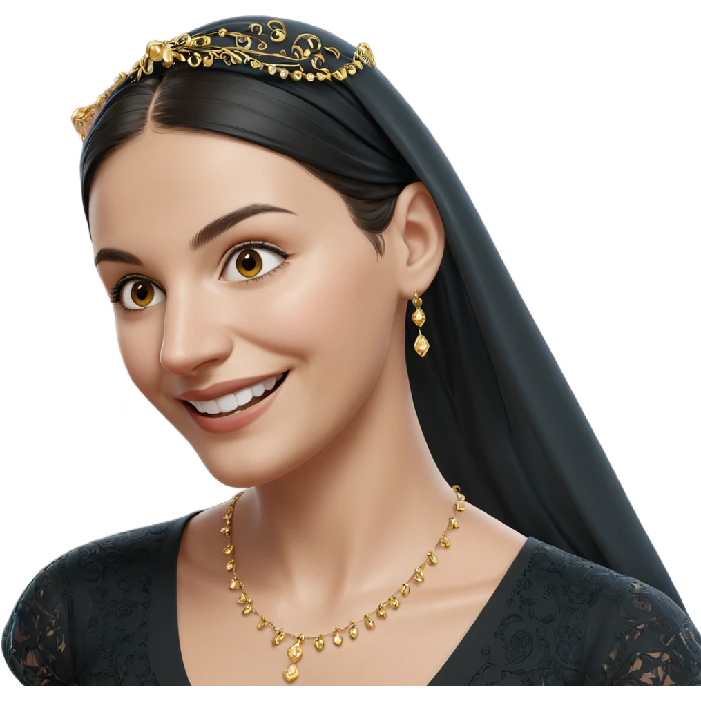 smiling girl in elegant veil emoji