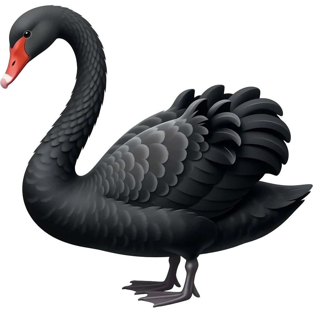 Majestic black swan emoji