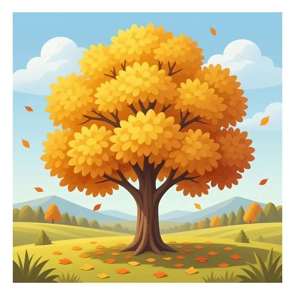 apple tree in the fall emoji