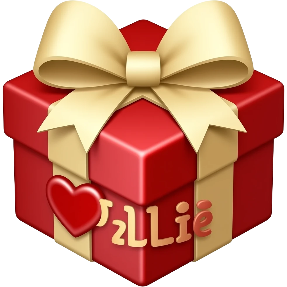 Dialog love box saying Dalia red version emoji