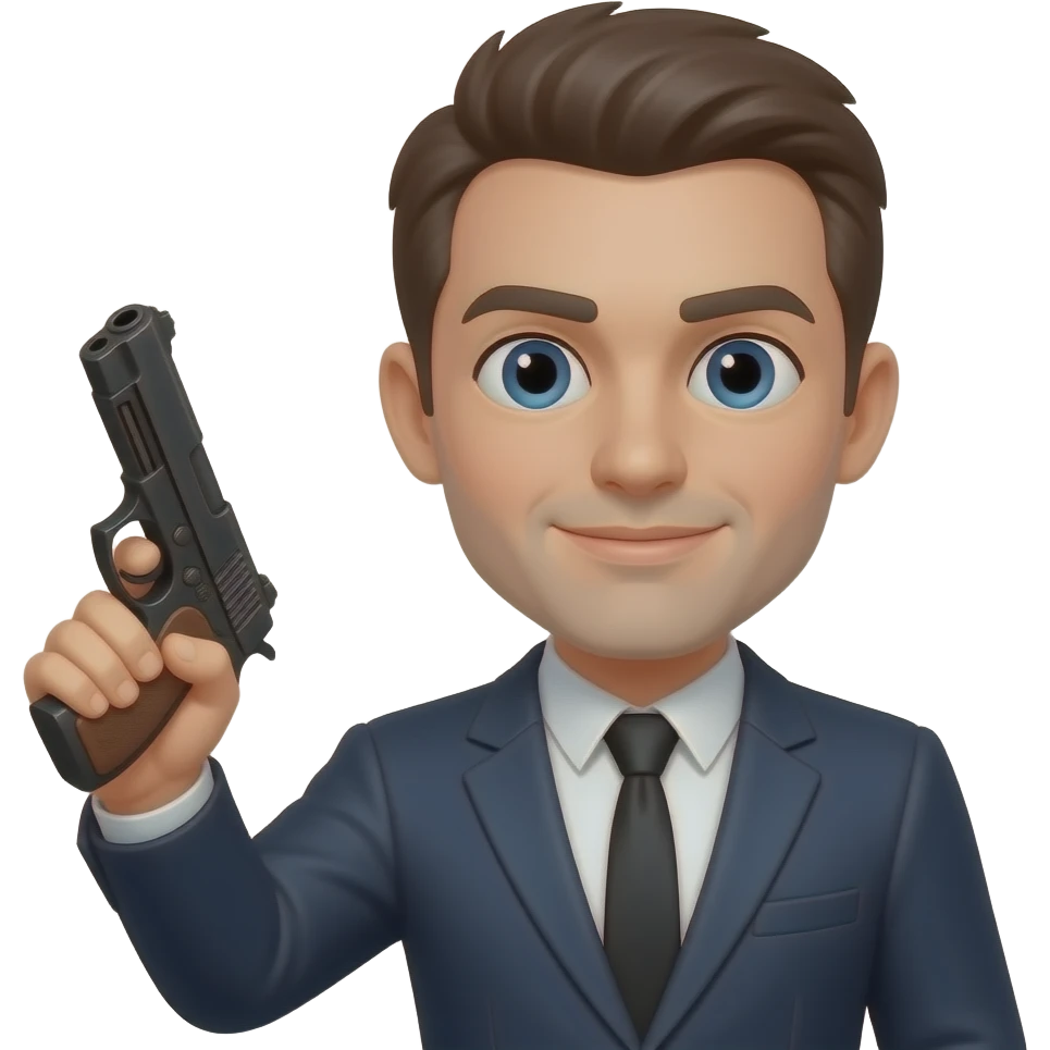 can u put a gun in her hand instead of a book emoji