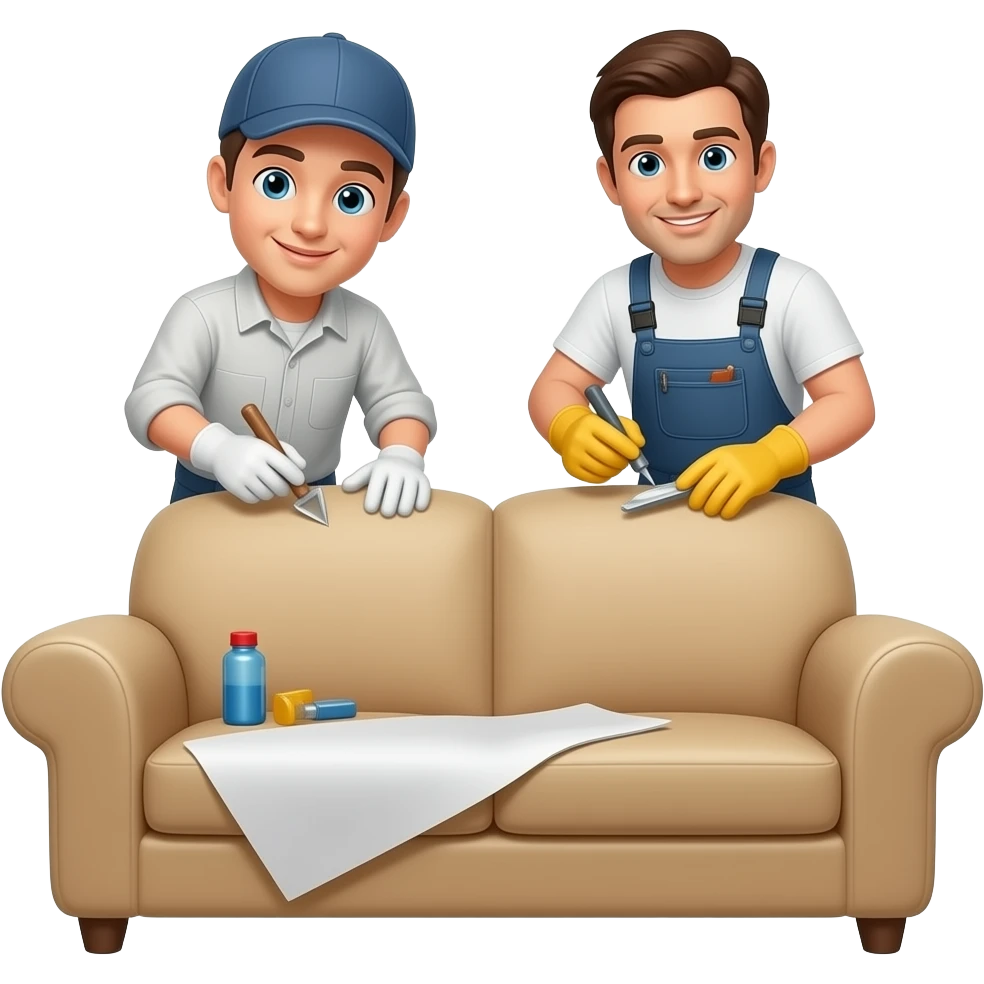 upholsterer making a sofa emoji