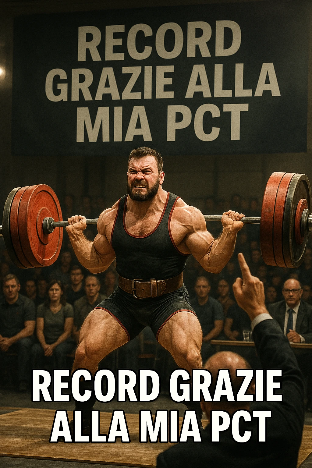 Powerlifter in gara che fa record grazie alla sua "PCT" in italiano emoji