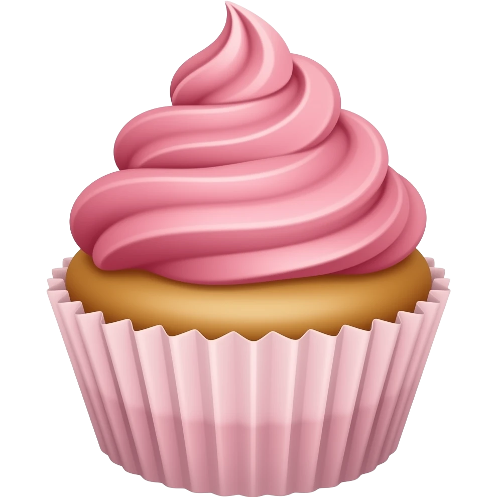 Cupcake with pink icing emoji