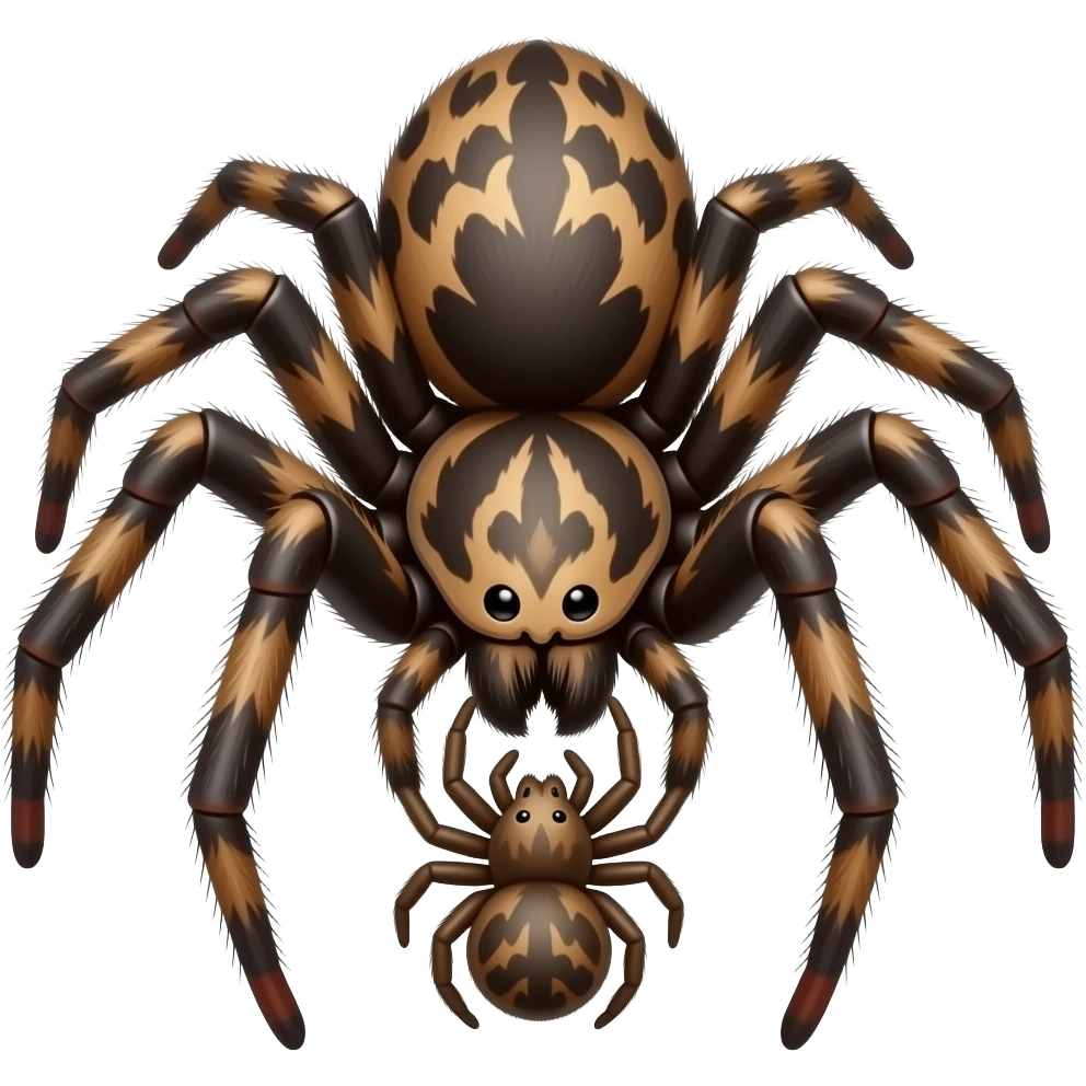 Spider Holding A Baby Spider Emoji emoji