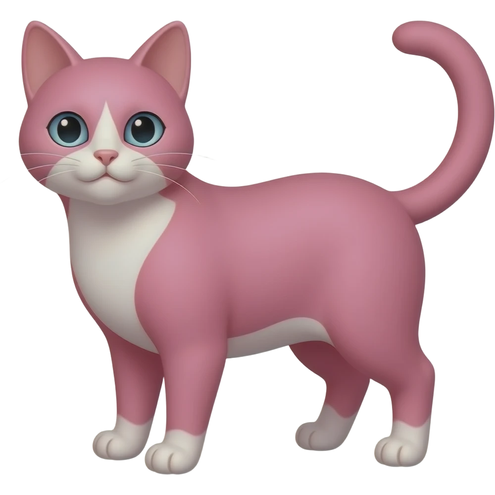 Pink cat emoji