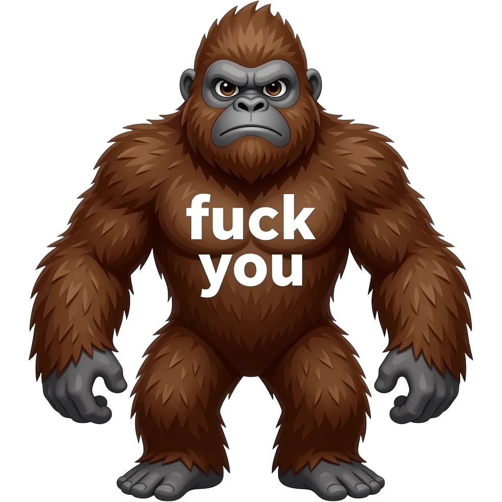 Bigfoot fuck you emoji