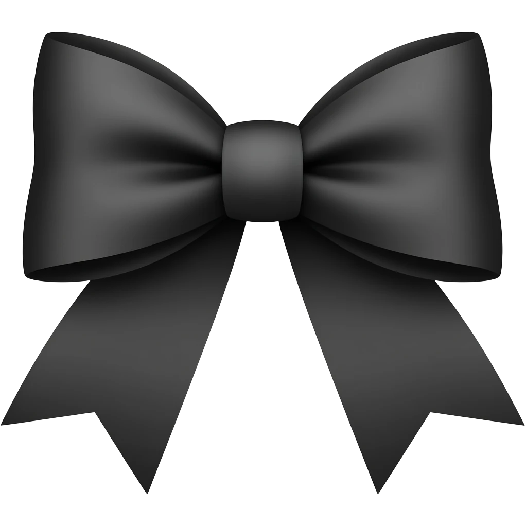 Чёрный бантик emoji