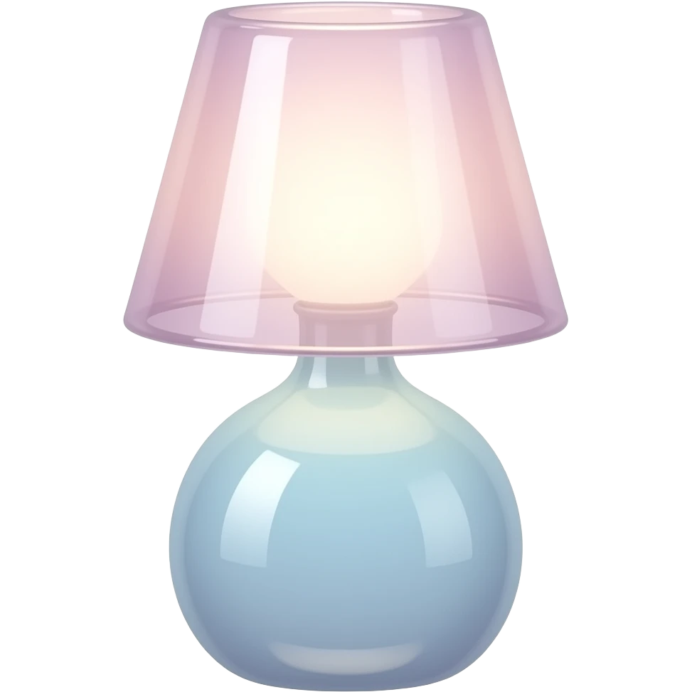soft pastel table lamp with lights, transparent background inspired by barbie colour pallete emoji