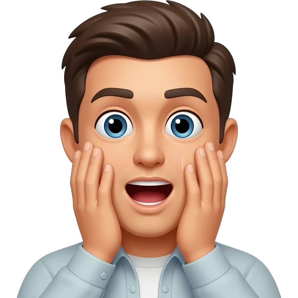 Surpirse with two hands emoji