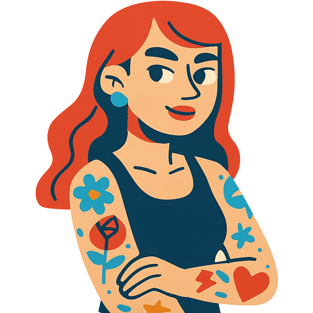 tattooed girl emoji