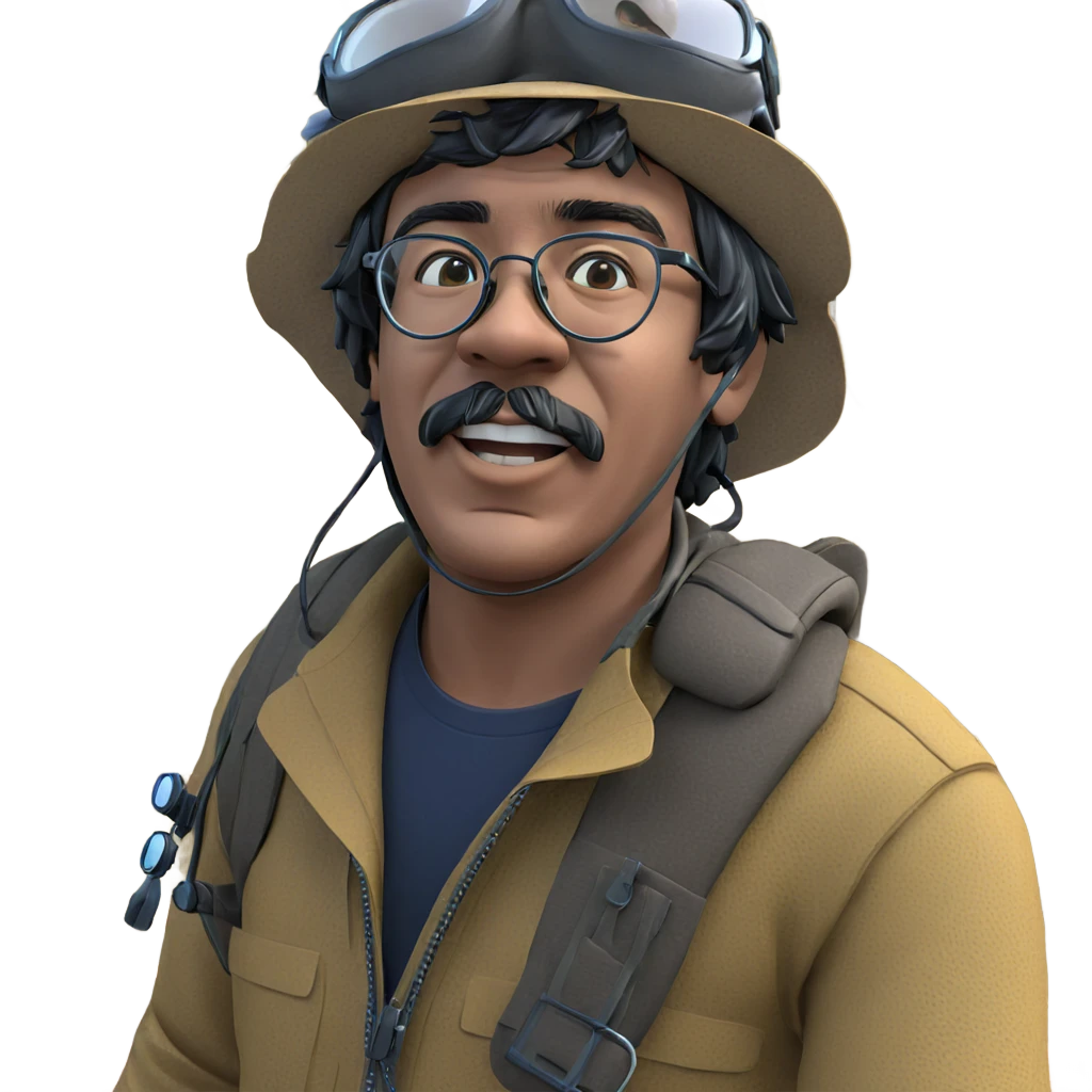 boy with goggles under tree emoji