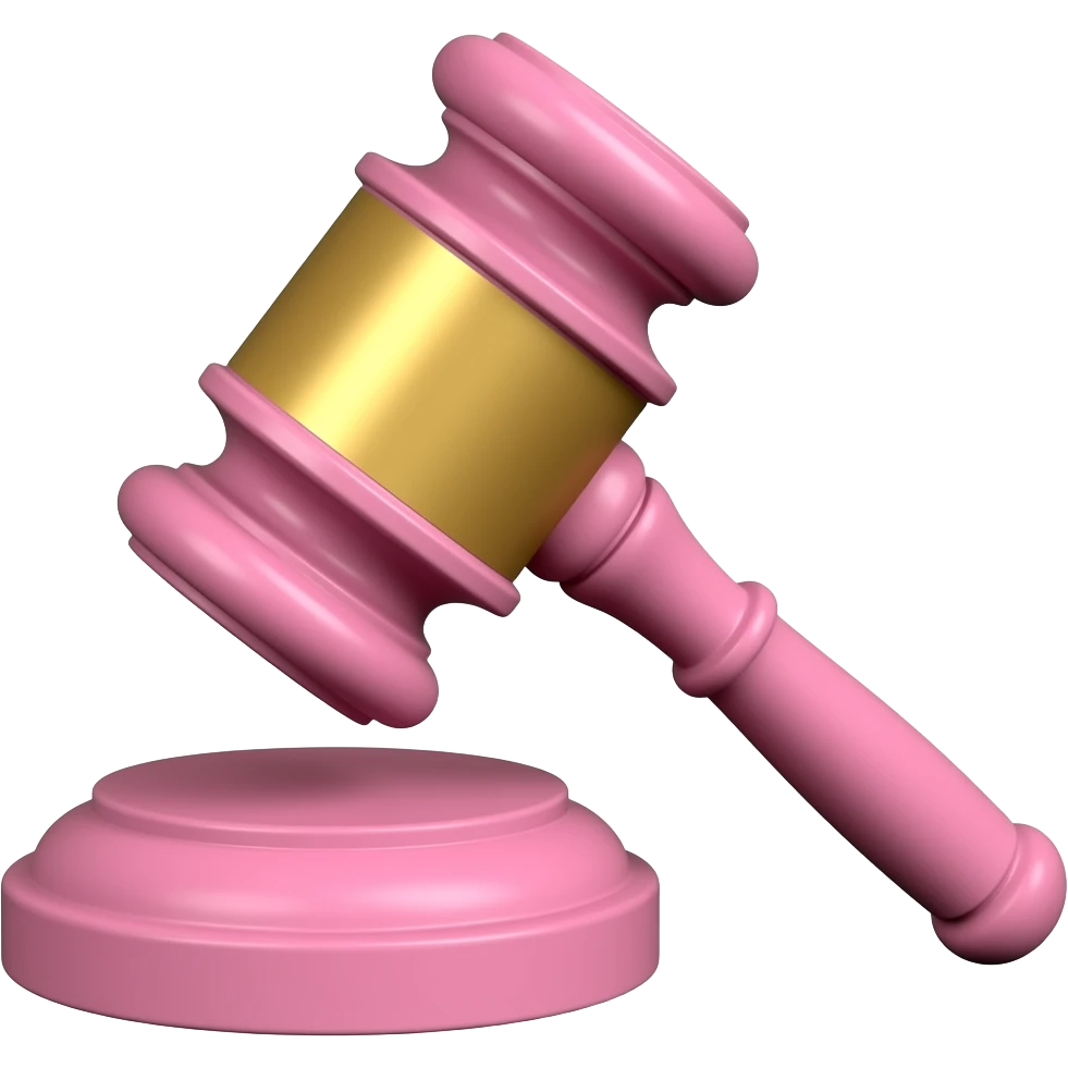 Pink Gavel  emoji emoji