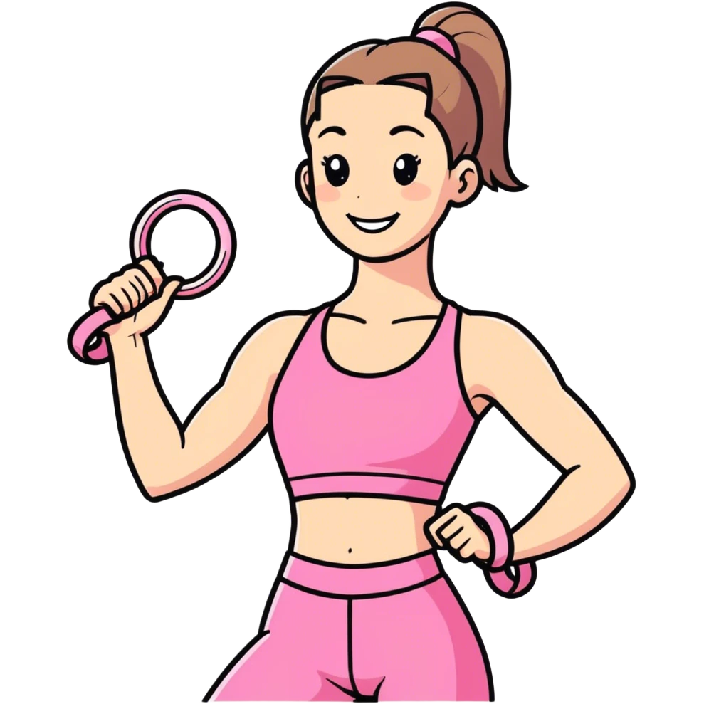 Pilates girl pink emoji