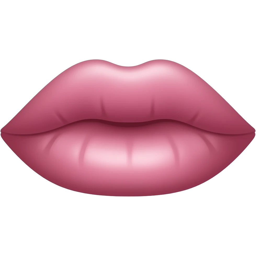 labios rosados y un dermografo emoji